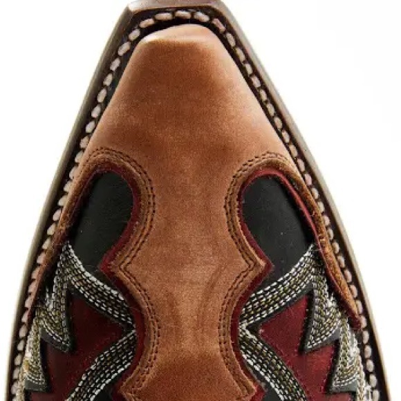 Old Gringo Quiroga Boots crimson chocolate leather in-lay over-lay RTL $595 - Picture 7 of 16